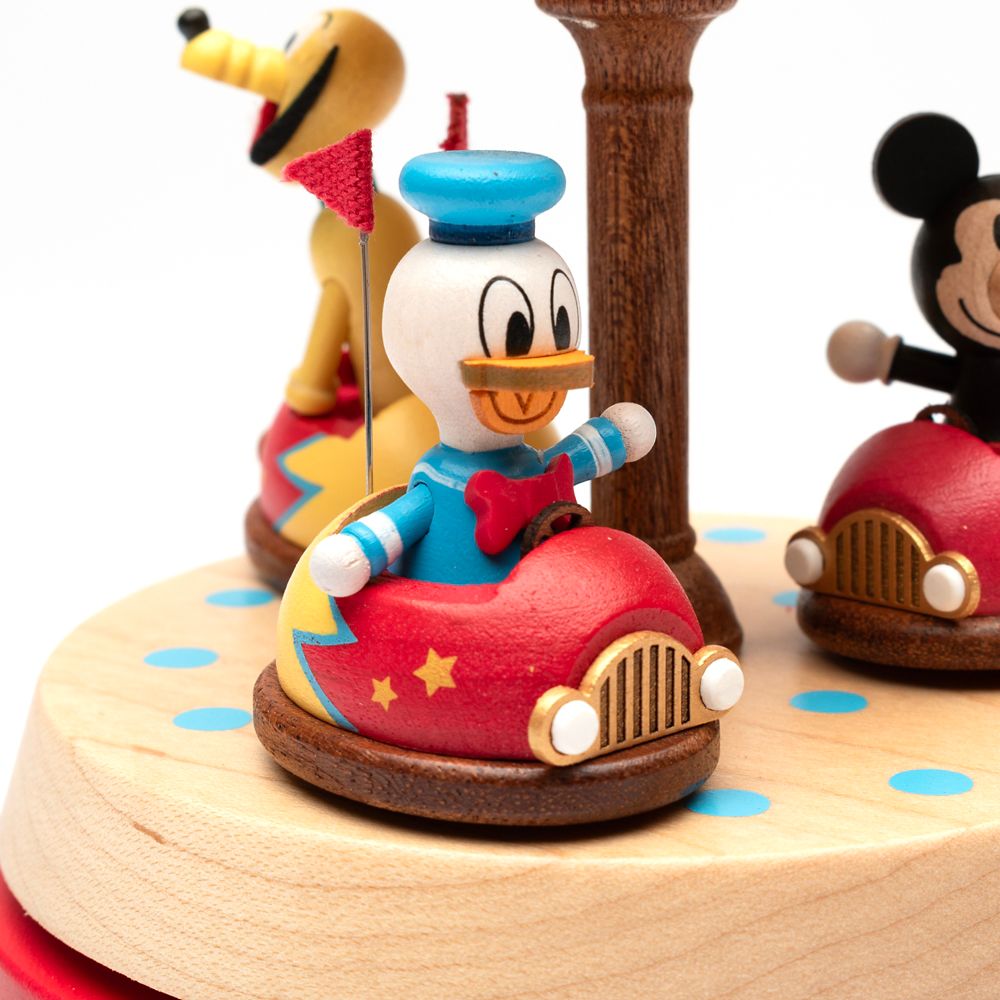 ディズニー 木製からくりオルゴール　ミッキーオルゴール遊園地