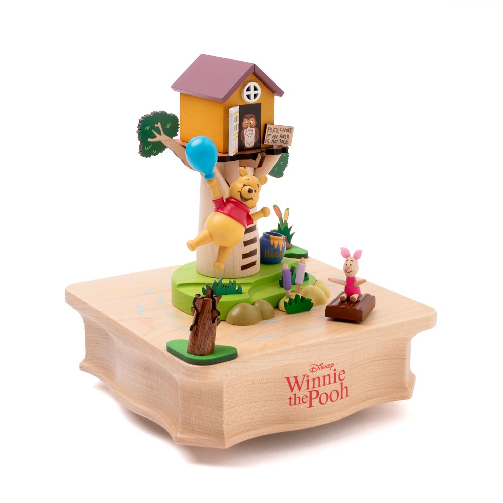 ディズニー 木製からくりオルゴール　Winnie The Pooh/ラウンドオルゴール