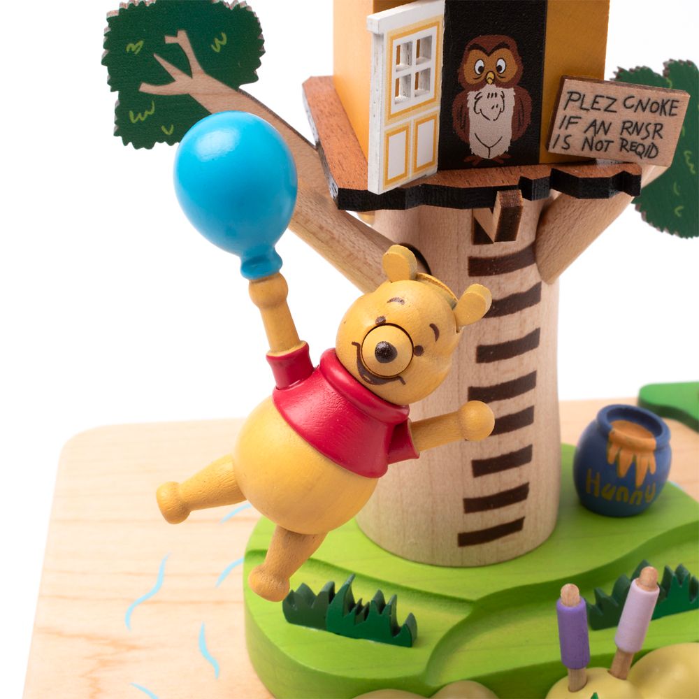 ディズニー 木製からくりオルゴール　Winnie The Pooh/ラウンドオルゴール