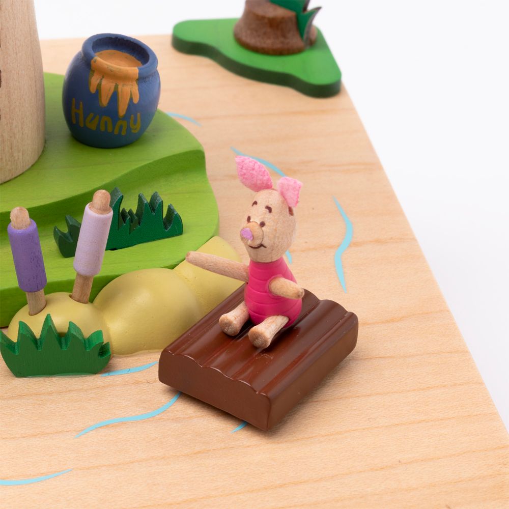 ディズニー 木製からくりオルゴール　Winnie The Pooh/ラウンドオルゴール