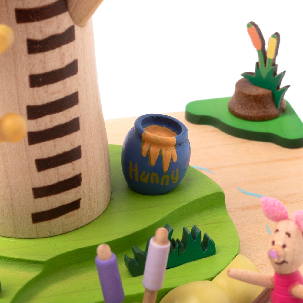 ディズニー 木製からくりオルゴール　Winnie The Pooh/ラウンドオルゴール