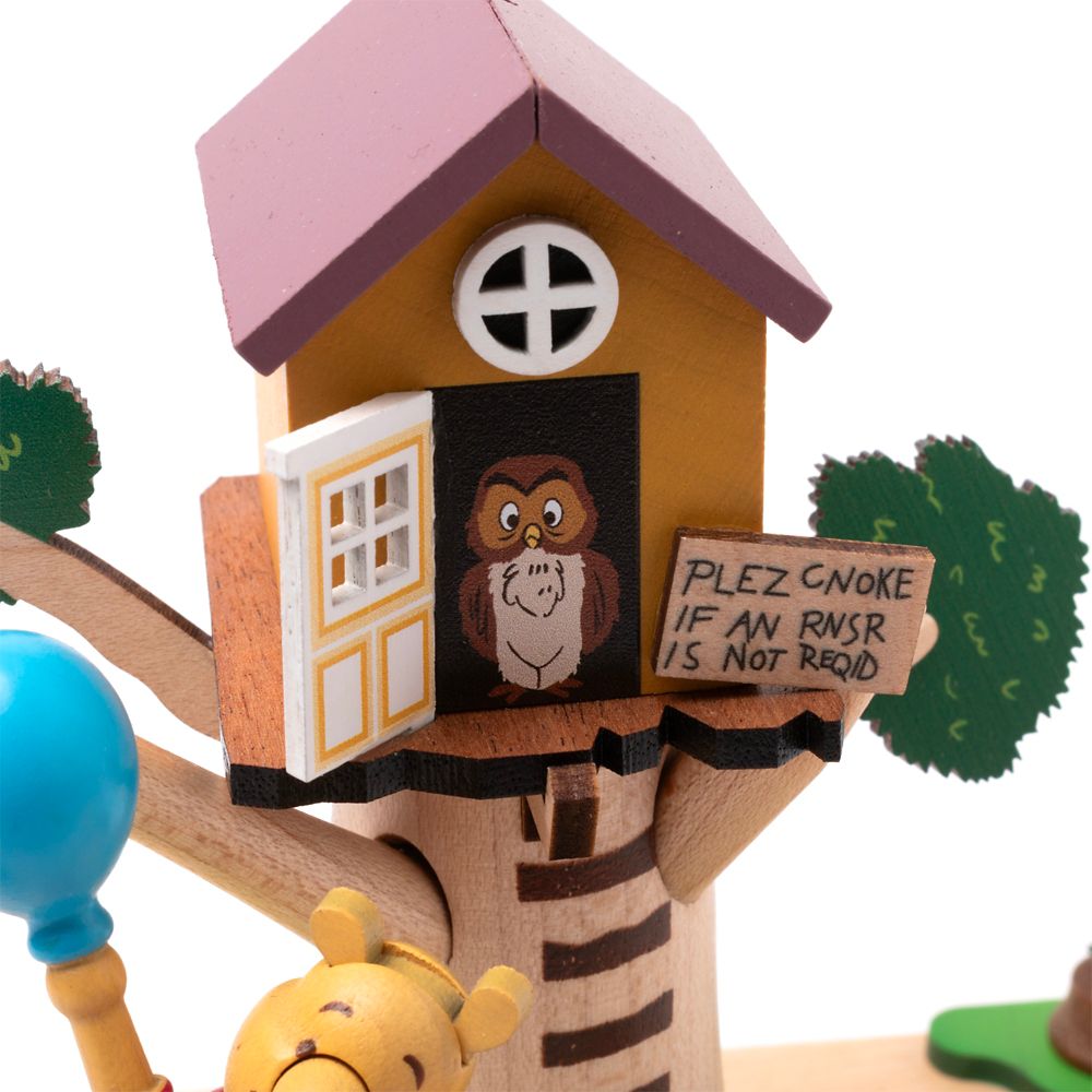 ディズニー 木製からくりオルゴール　Winnie The Pooh/ラウンドオルゴール