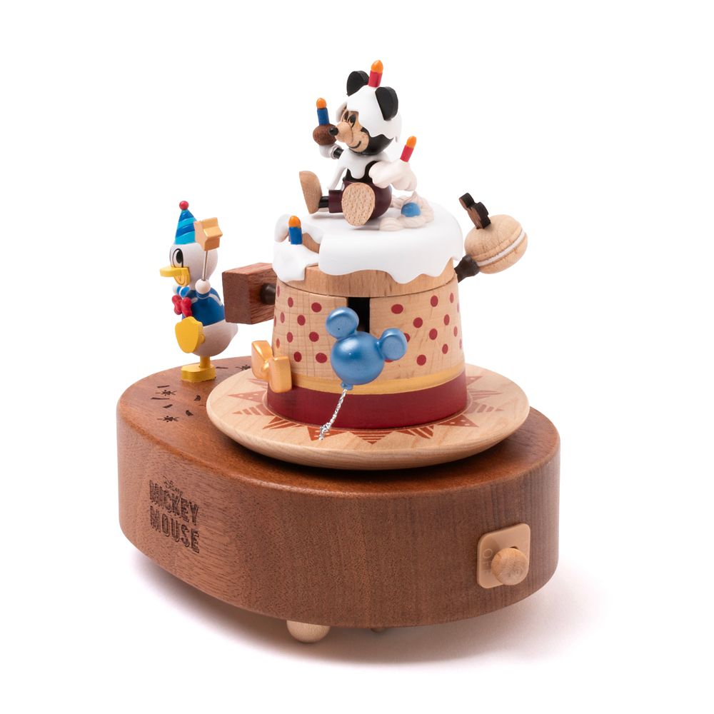 ディズニー 木製からくりオルゴール　Mickey & Friends/バースデーケーキオルゴール