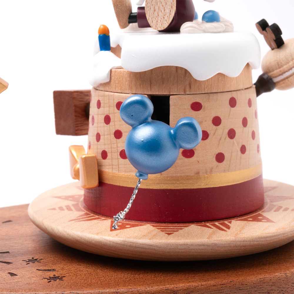 ディズニー 木製からくりオルゴール　Mickey & Friends/バースデーケーキオルゴール