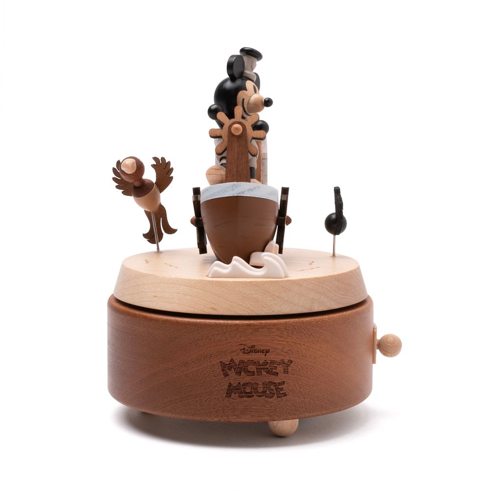 ディズニー 木製からくりオルゴール　Mickey Mouse/蒸気船ウィリー