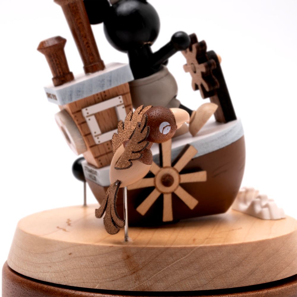 ディズニー 木製からくりオルゴール　Mickey Mouse/蒸気船ウィリー