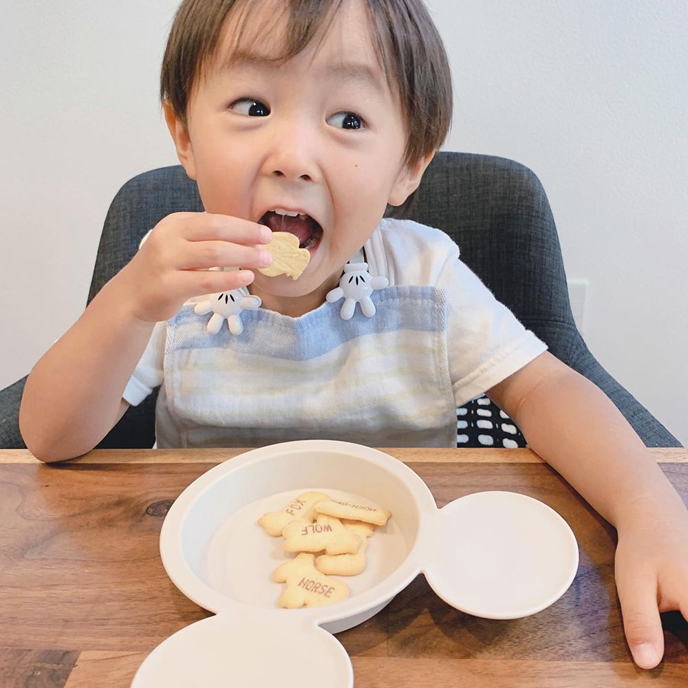 ミッキーマウス　ペアクリップ(グローブ)　グレー