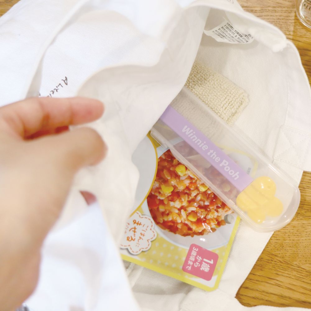 くまのプーさん　離乳食ロングスプーン（パープル）