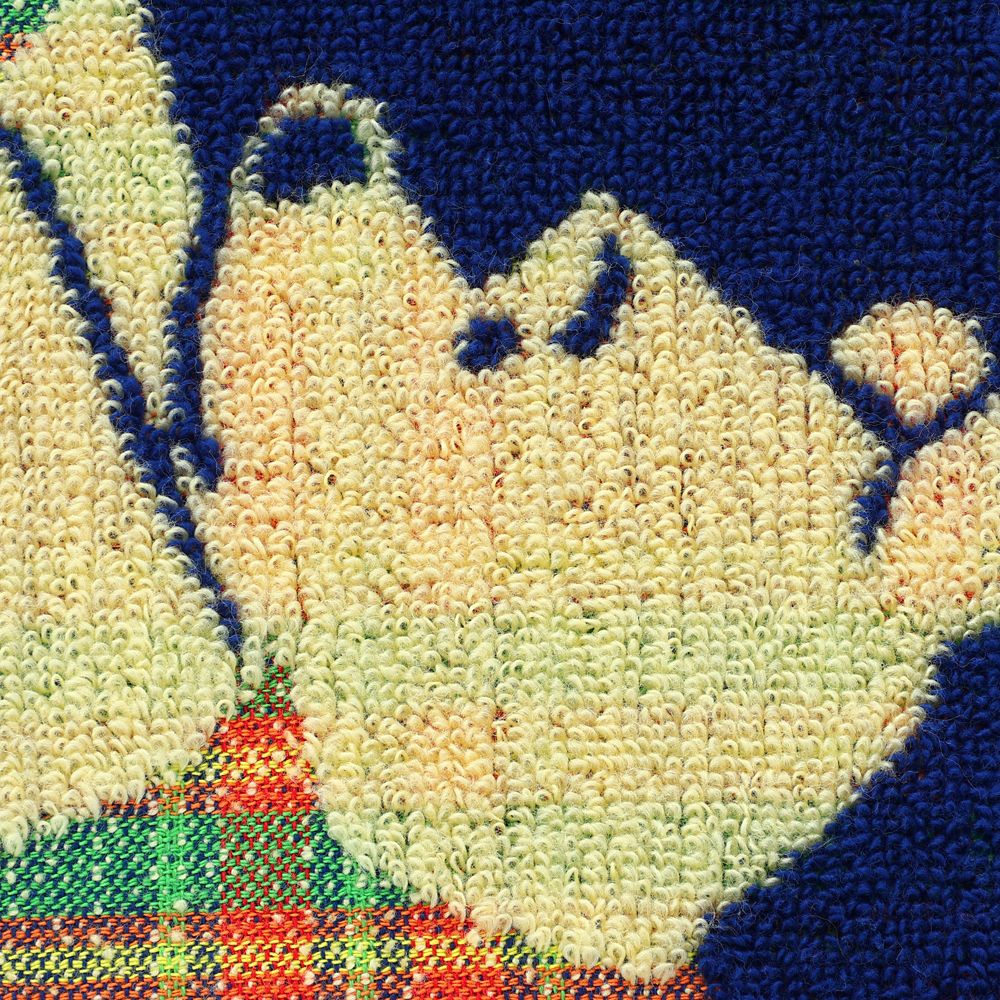 プーさん フェイスタオル パズルチェック ダークブルー