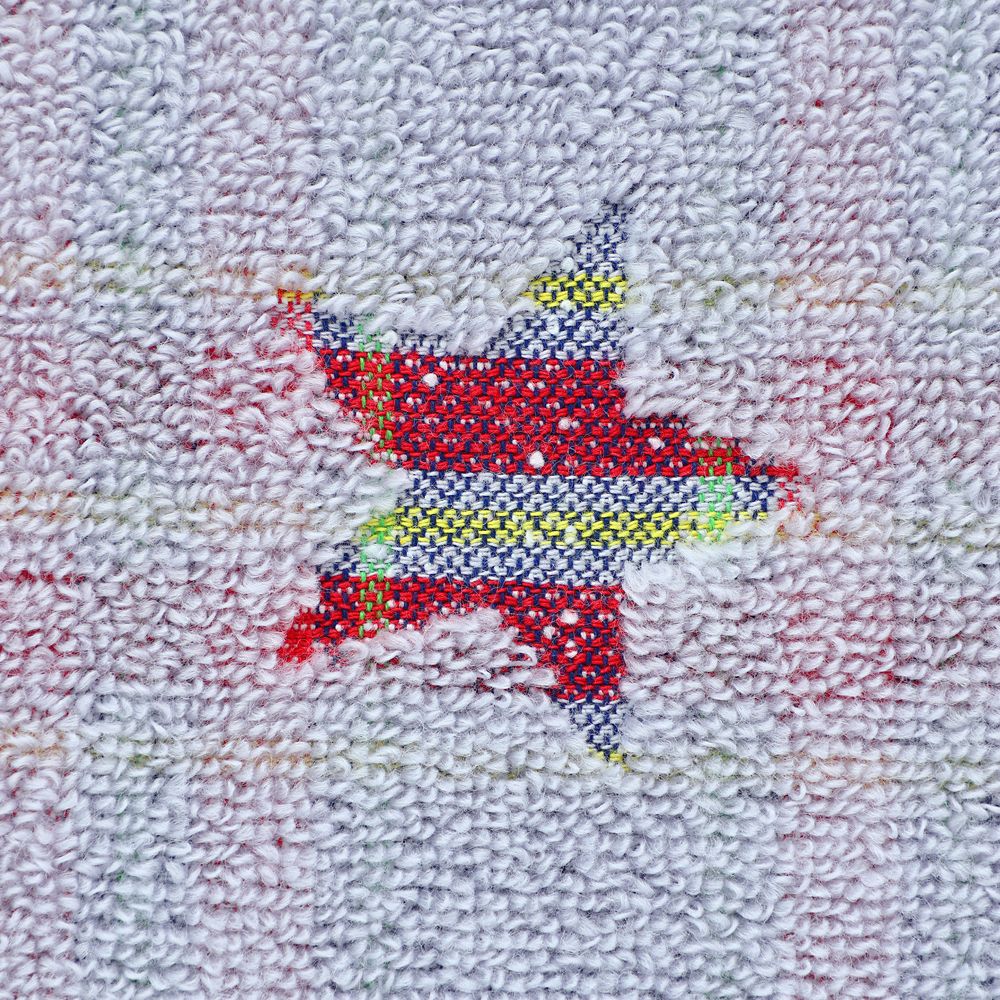 ベイマックス フェイスタオル パズルチェック グレー