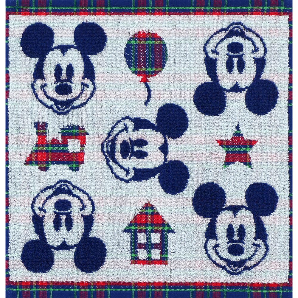 ミッキー ゲストタオル パズルチェック アイボリー