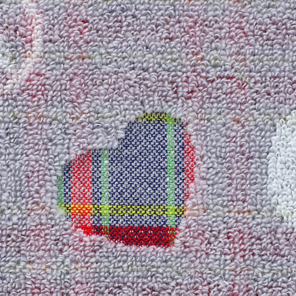 ベイマックス タオルハンカチ パズルチェック グレー