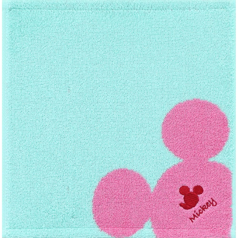 ミッキー タオルハンカチ キャンディ グリーン