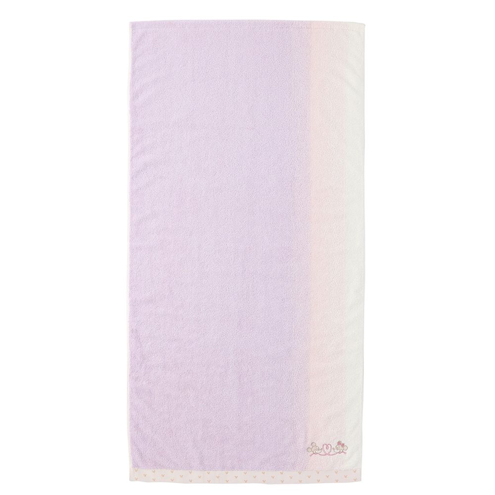 ミッキー&ミニー バスタオル スィートペア ピンク