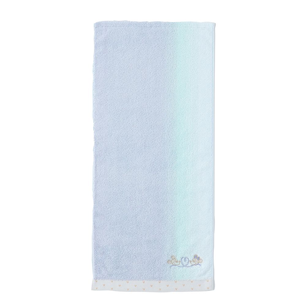 ミッキー＆ミニー フェイスタオル スィートペア ブルー