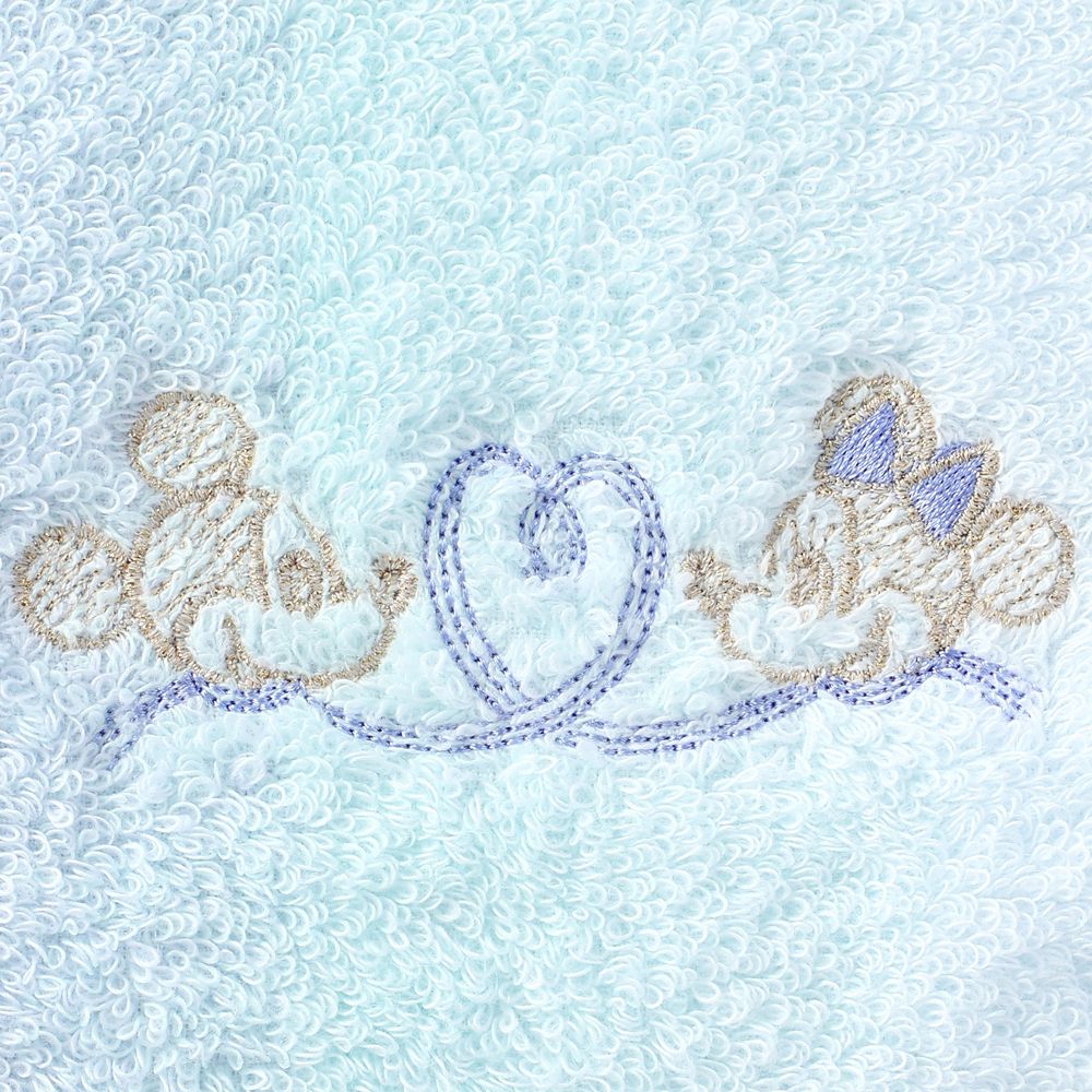 ミッキー＆ミニー フェイスタオル スィートペア ブルー