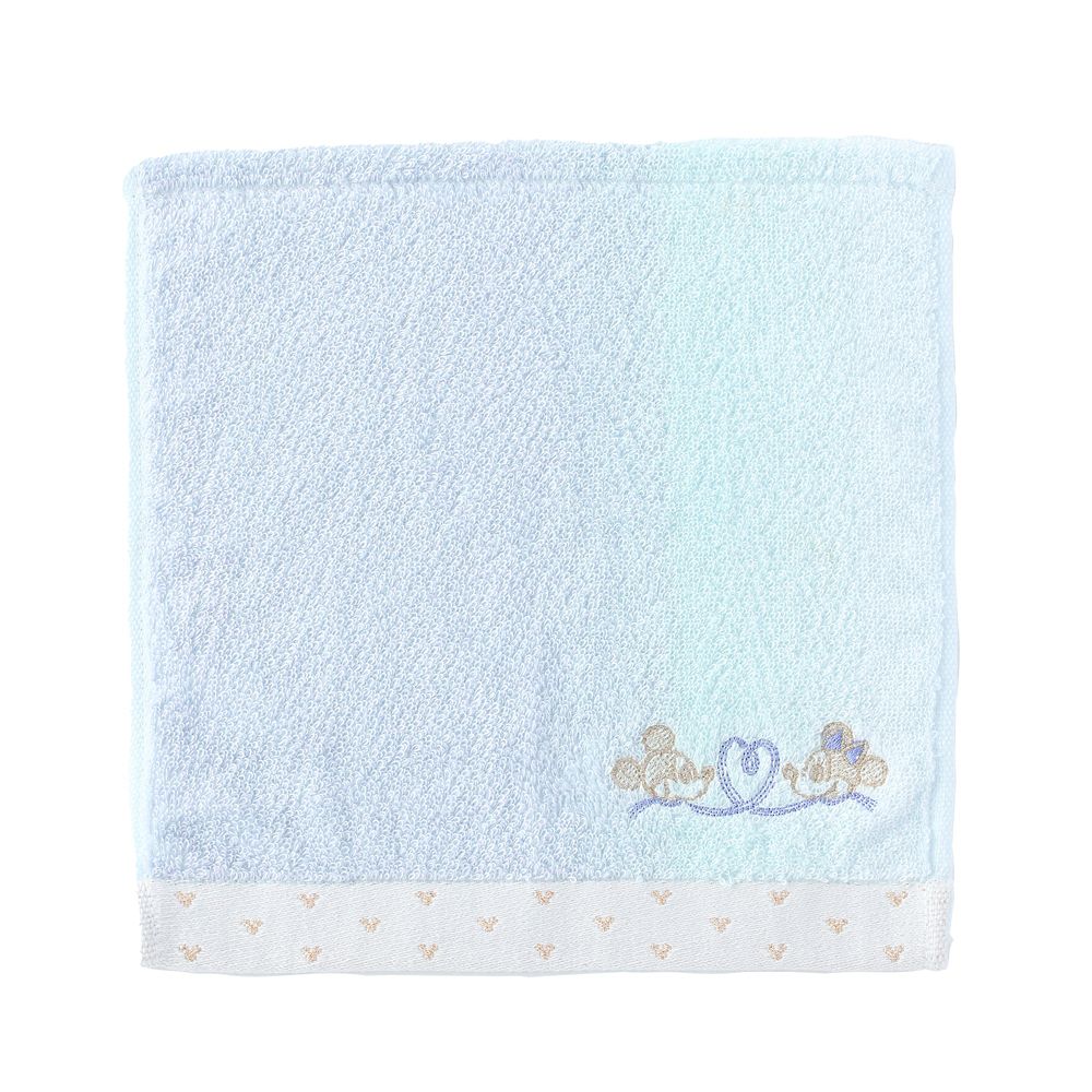 ミッキー&ミニー タオルハンカチ スィートペア ブルー