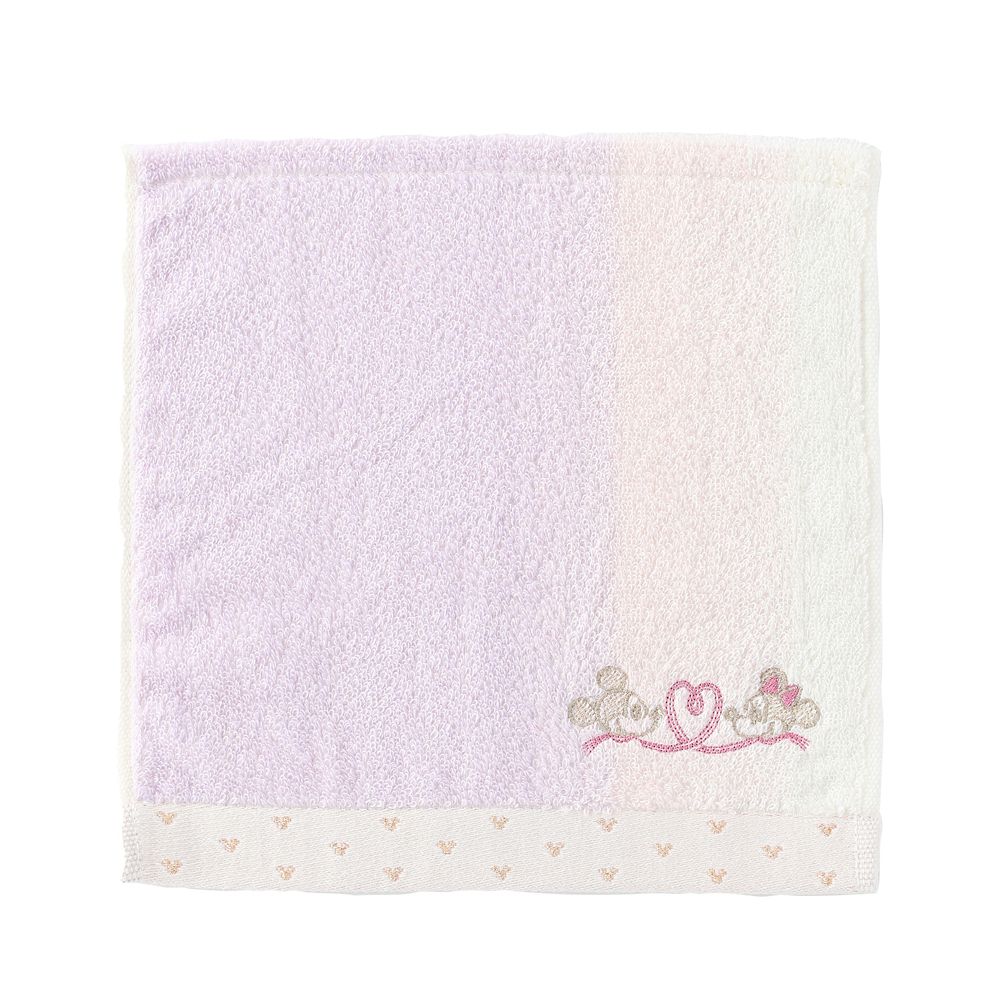 ミッキー&ミニー タオルハンカチ スィートペア ピンク