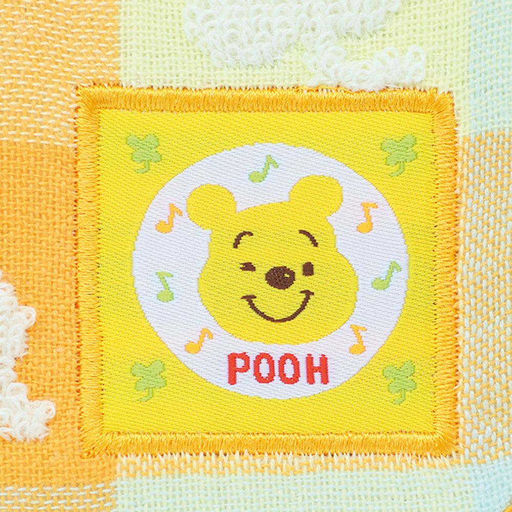 プーさん 片面ガーゼバスタオル ポッピンチェック