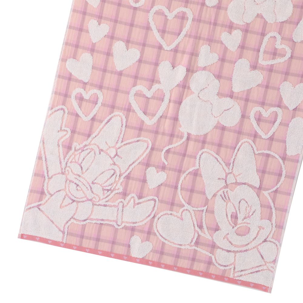 ミニーマウス＆デイジーダック　フェイスタオル　ピンク