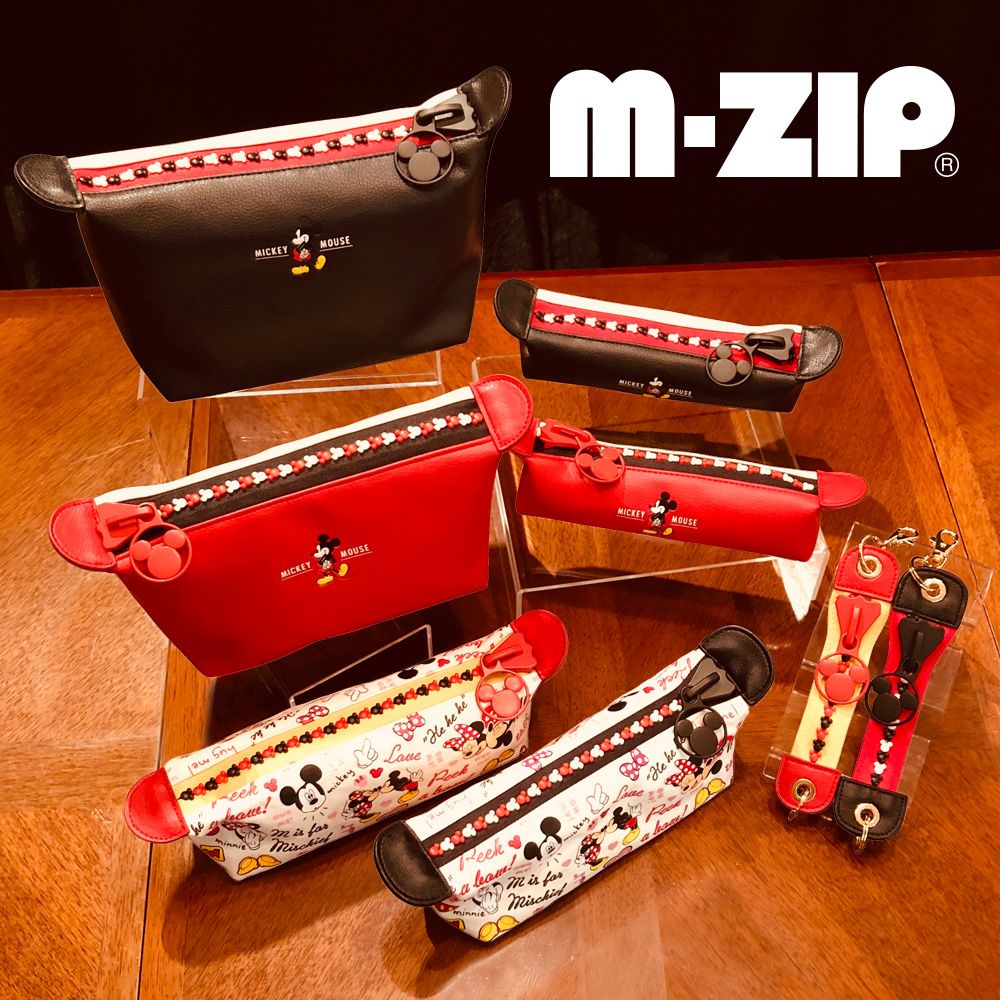 ミッキー キーチェーン・キーホルダー M-ZIP シリーズ 「M-ZIP キーチェーン黒」