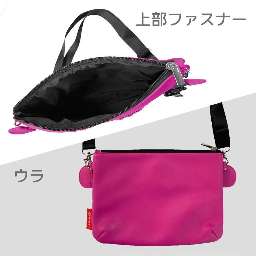 公式 ショップディズニー ミッキーマウス サコッシュ M Zip シリーズ M Zip サコッシュ ピンク