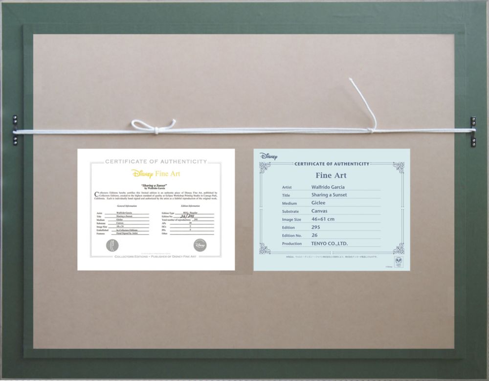 【受注生産】ディズニーファインアート シェアリング　ア　サンセット 世界限定295枚
