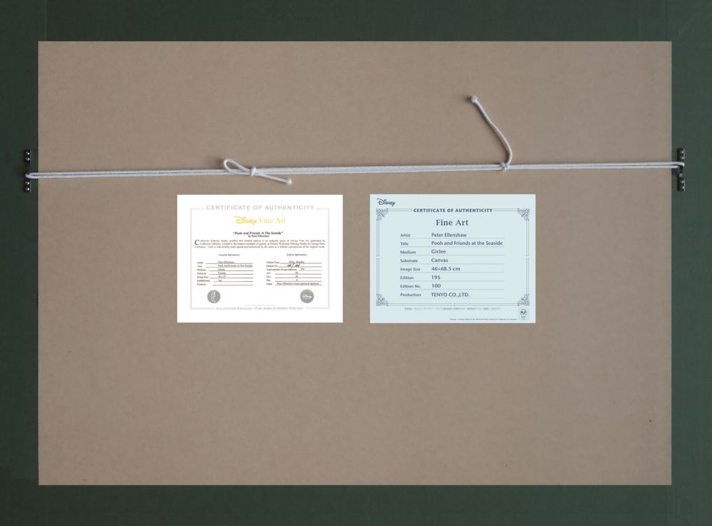【受注生産】ディズニーファインアートプー　アンド　フレンズ　アット　ザ　シーサイド 世界限定195枚