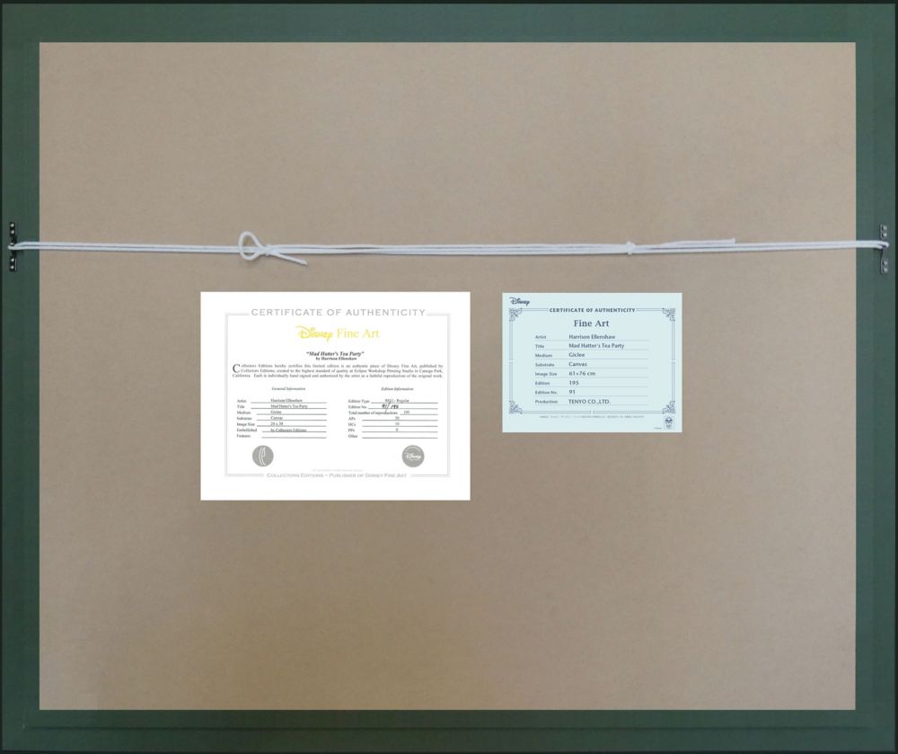 【受注生産】ディズニーファインアート マッドハッターズ　ティーパーティー 世界限定195枚