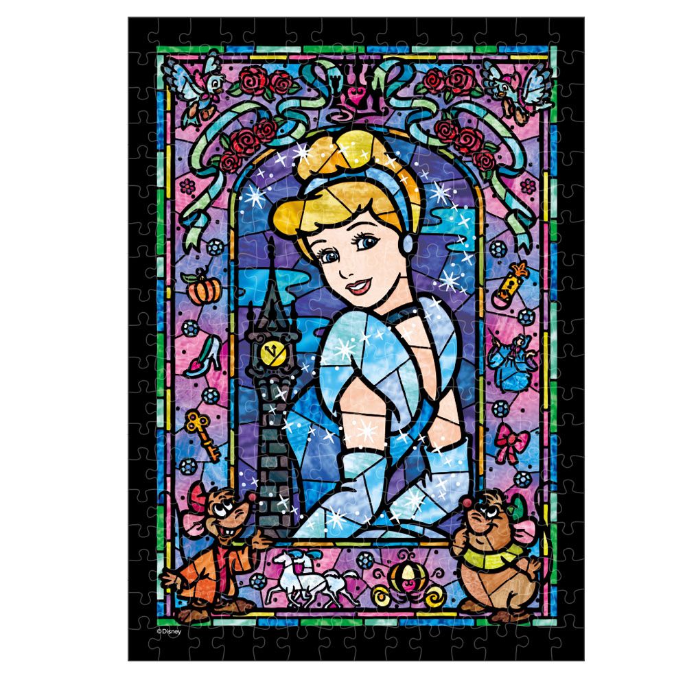 公式 ショップディズニー シンデレラ ステンドアート ジグソーパズル ぎゅっと266ピース シンデレラ ステンドグラス
