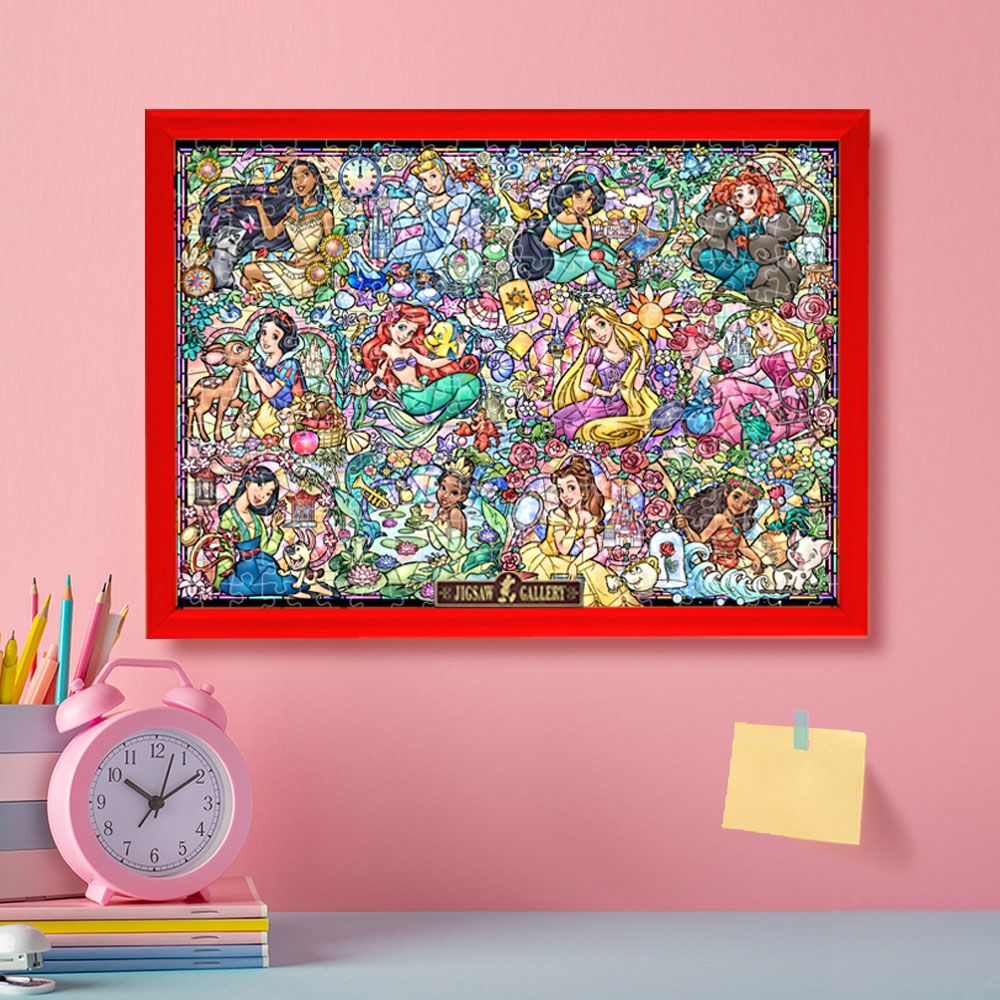 ディズニープリンセス ホログラムペーパー ジグソーパズル 300ピース 「ディズニープリンセス コレクション ステンドグラス」