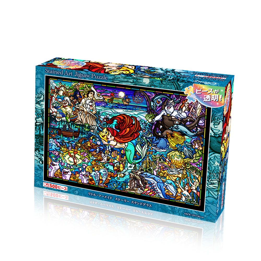 リトル・マーメイド  ステンドアート ジグソーパズル  ぎゅっと500ピース 「リトル・マーメイド　ストーリー ステンドグラス」