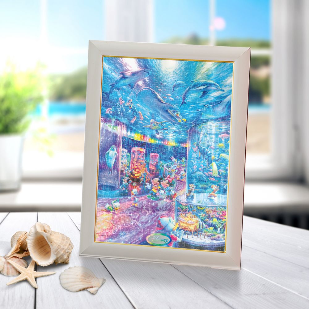 ミッキーマウス ステンドアート ジグソーパズル ぎゅっと500ピース 「ナイト アクアリウム」