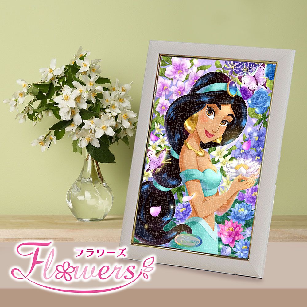 ジャスミン ピュアホワイト ジグソーパズル  ぎゅっと500ピース「麗しき花の導き（ジャスミン）」Flowers・シリーズ