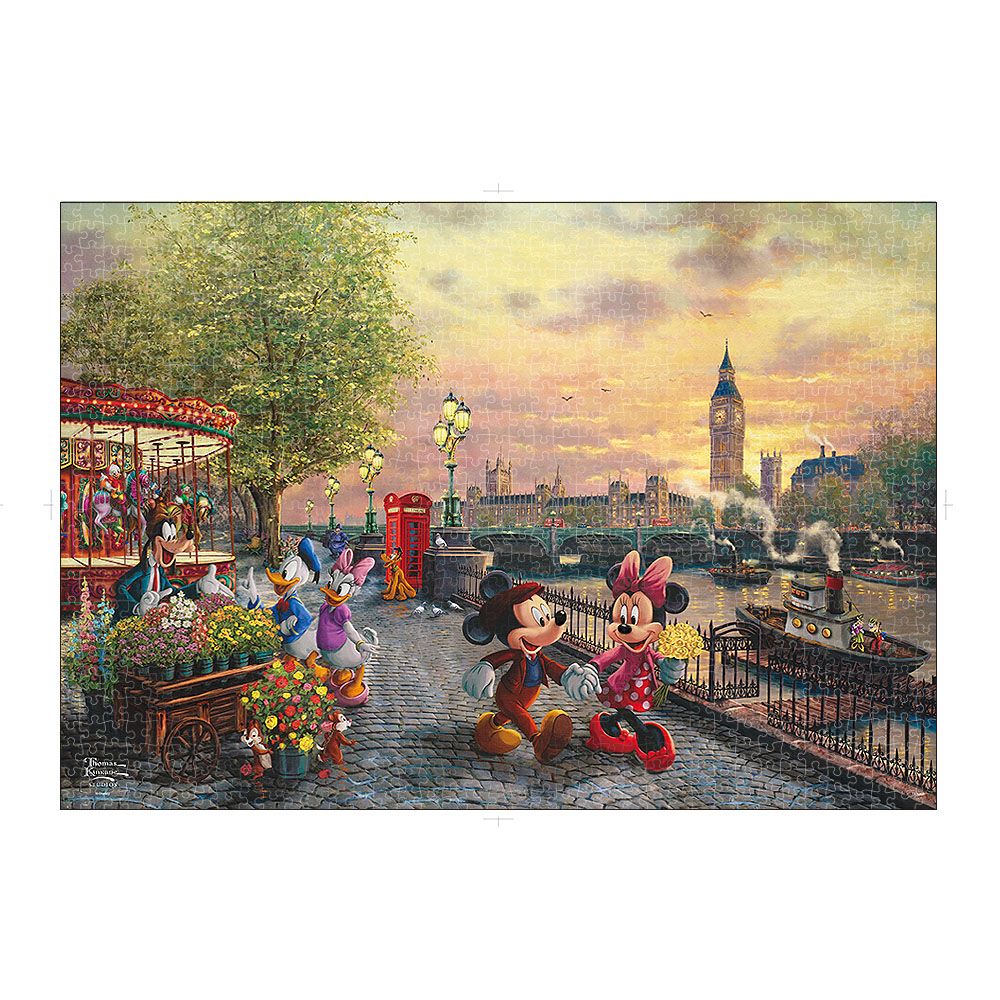 ミッキー・マウス ジグソーパズル 1000ピース「Mickey and Minnie in London」  スペシャルアート コレクション 〈キャンバス・スタイル〉