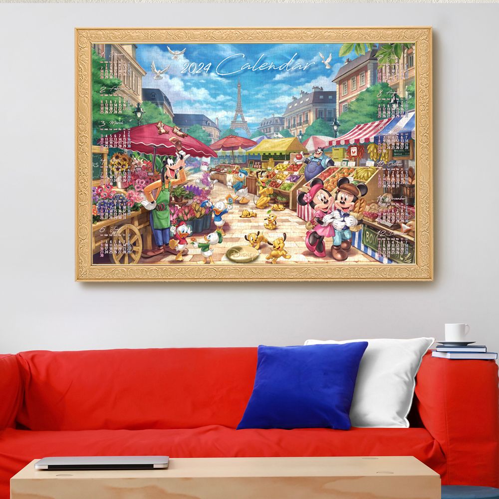 ミッキー＆フレンズ ジグソーパズル 1000ピース 「マルシェのにぎわい（2024年 カレンダー ジグソーパズル）」