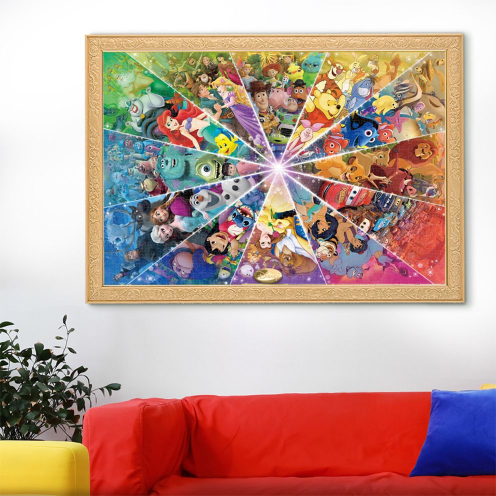 オールキャラクター　ピュアホワイトジグソーパズル　1000ピース 「Color Circle(Disney&Disney/Pixar)」マルチアングル