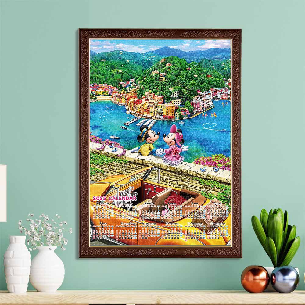 ミッキーマウス ジグソーパズル 1000ピース 「ドライブデート（2025年 カレンダー ジグソーパズル）」