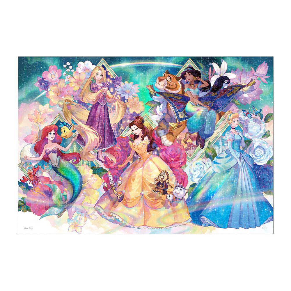 ディズニープリンセス レインボー・ホログラフィック・ペーパー ジグソーパズル　1000ピース 「Princess Prism Fantasy」Fuzichoco Fantasy Collection
