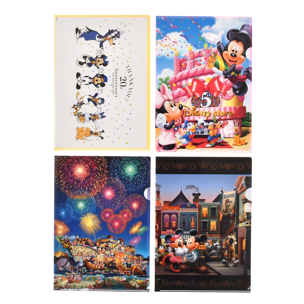 公式 ショップディズニー ミッキー フレンズ クリアファイル Tokyo Disney Resort Store th Anniversary