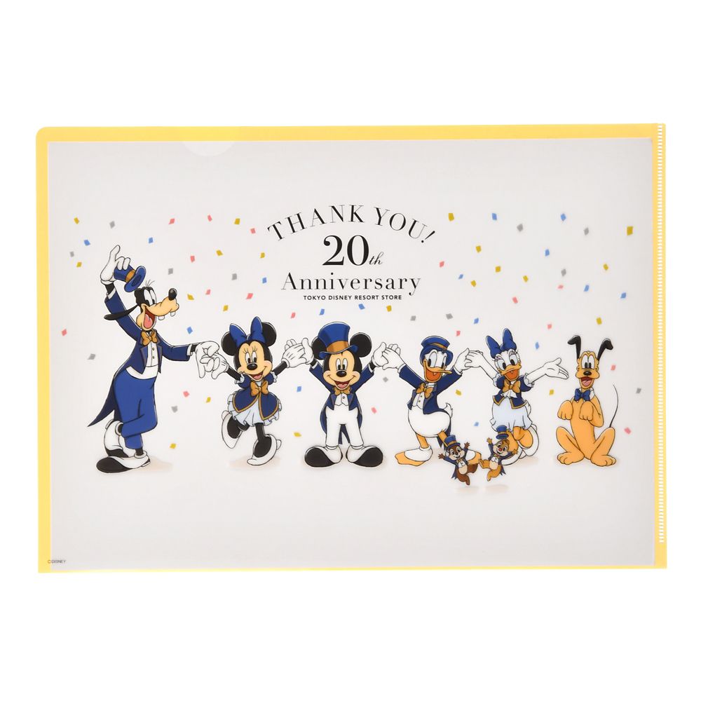 公式 ショップディズニー ミッキー フレンズ クリアファイル Tokyo Disney Resort Store th Anniversary