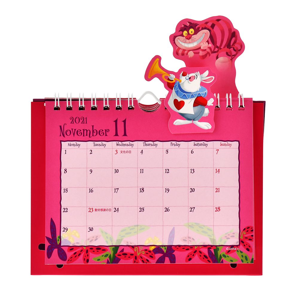 公式 ショップディズニー ふしぎの国のアリス 卓上カレンダー 21 Curious ポップアップ