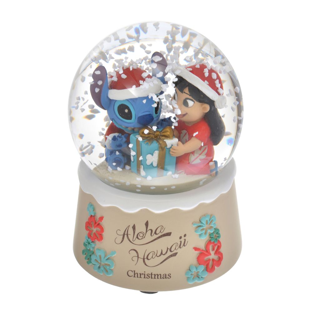 公式 ショップディズニー リロ スティッチ スノードーム Hawaiian Christmas