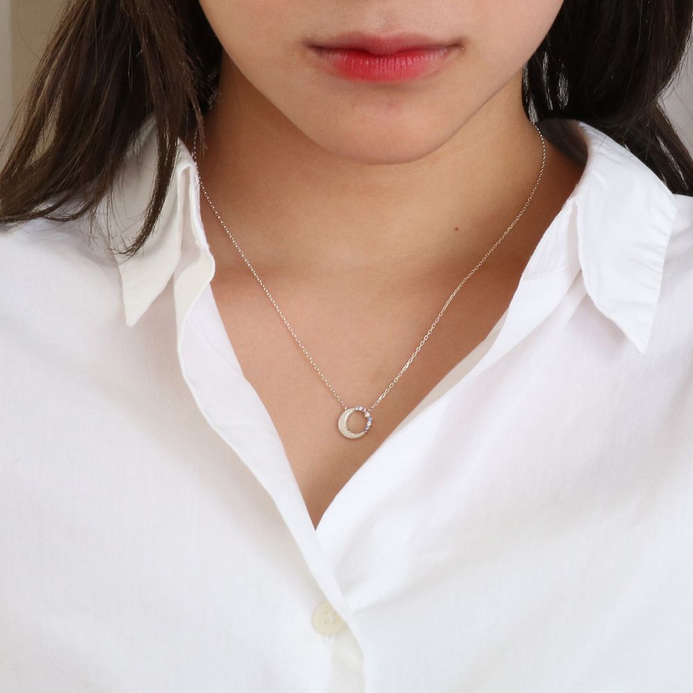 【ザ・キッス】DI-SN1836DM　ディズニー アナと雪の女王 / シルバー ネックレス