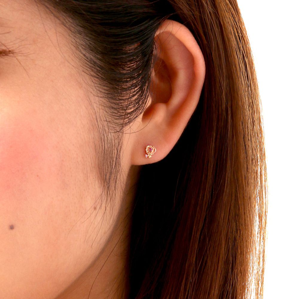 【ザ・キッス】DI-PPE1802YSP　ディズニープリンセス ベル / ピンクゴールド ピアス