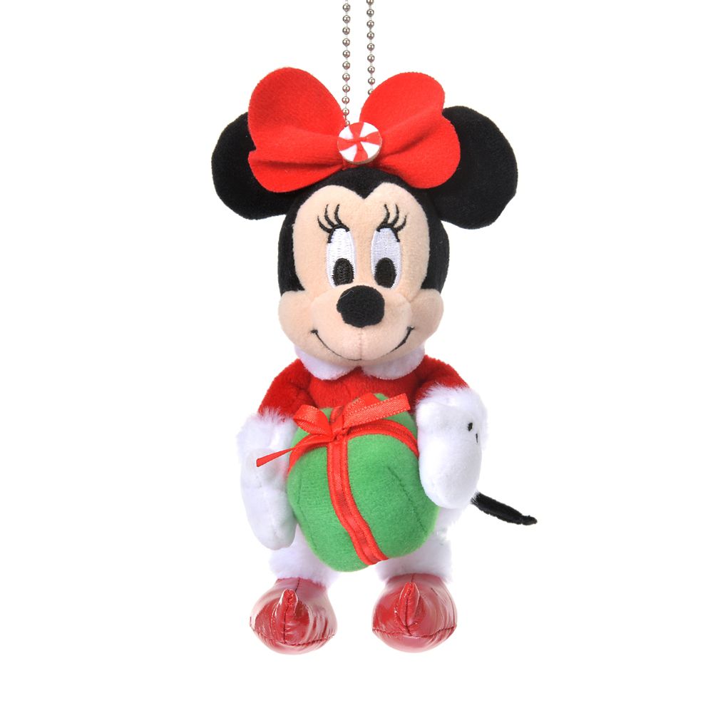 公式 ショップディズニー ミニー ぬいぐるみキーホルダー キーチェーン Disney Christmas