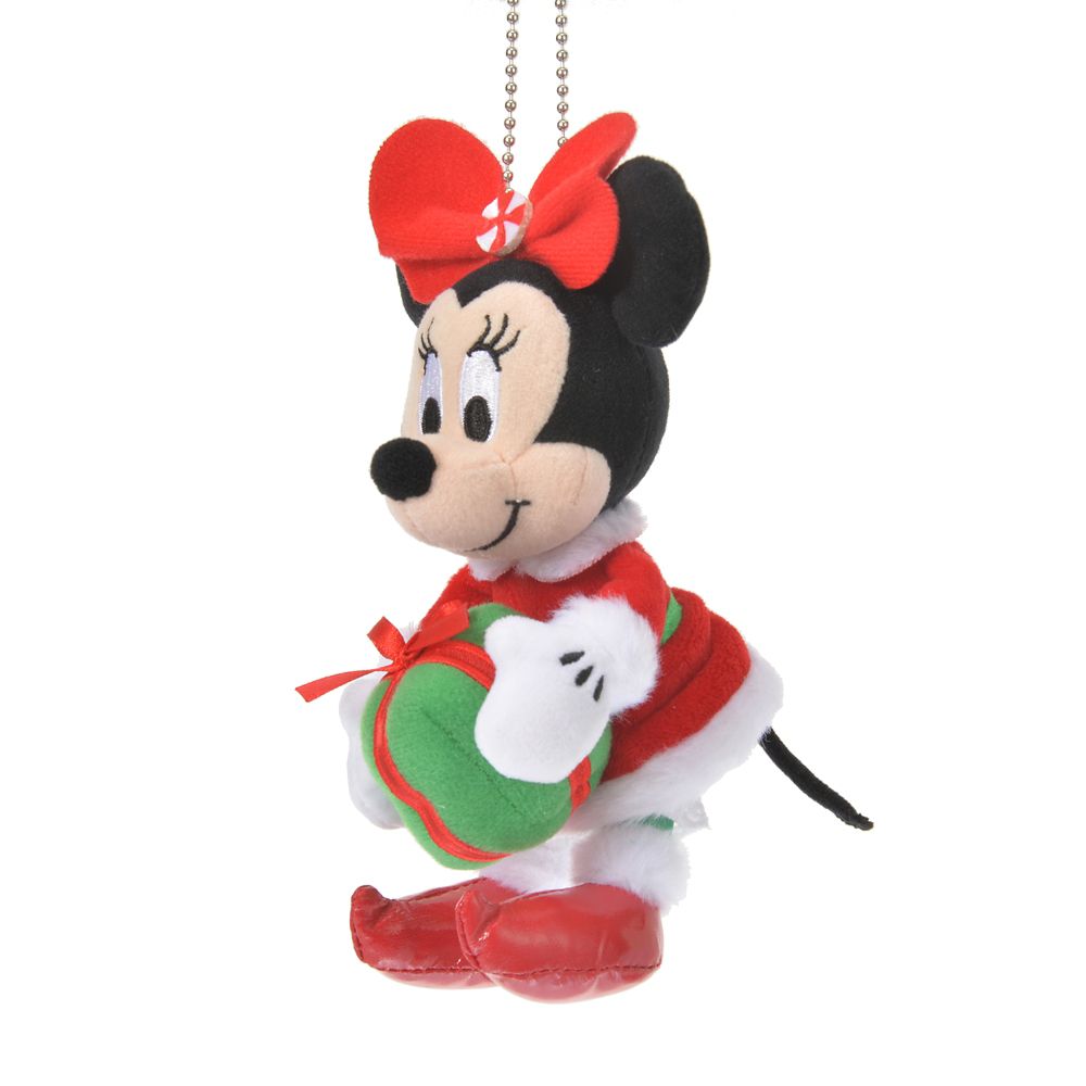 公式 ショップディズニー ミニー ぬいぐるみキーホルダー キーチェーン Disney Christmas