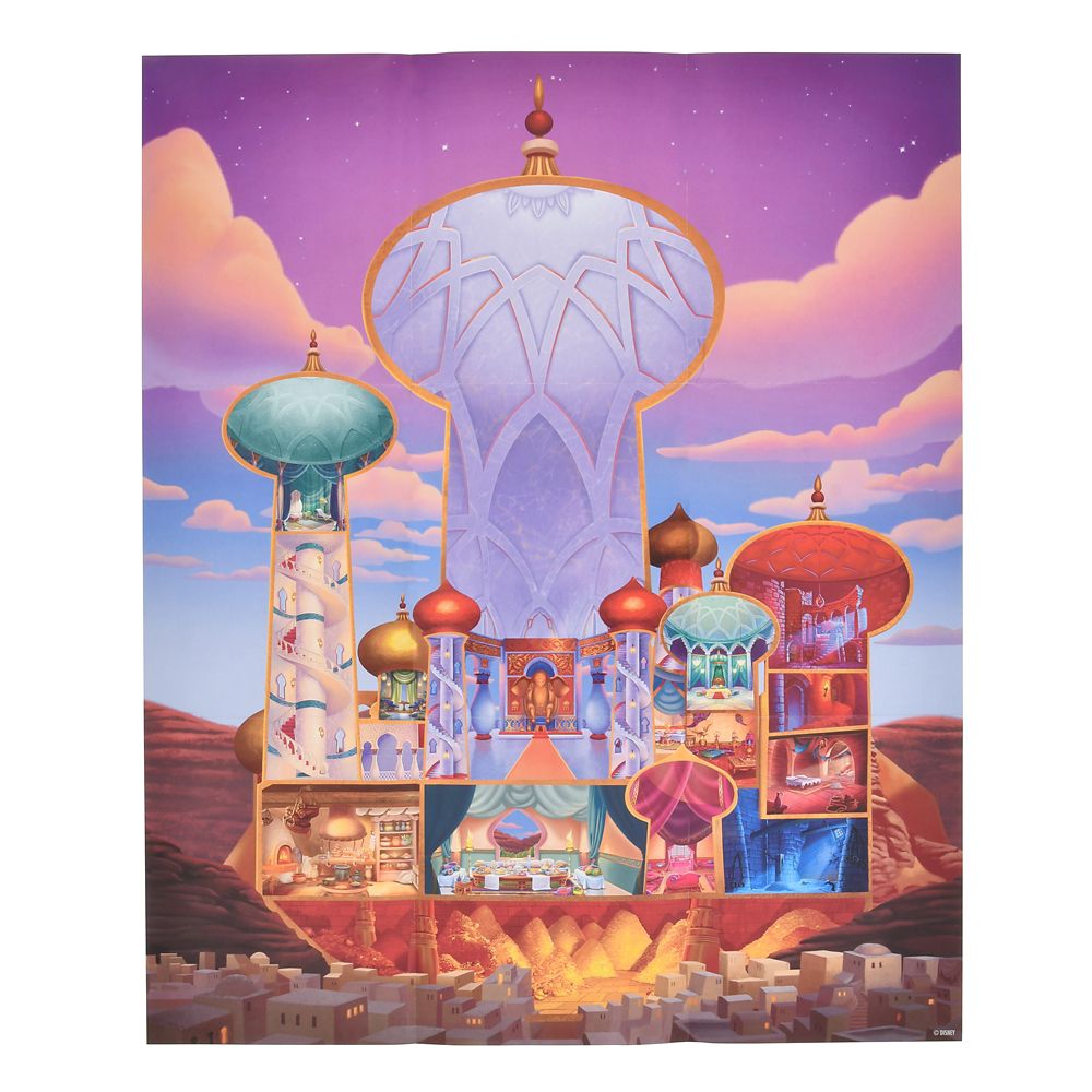 公式 ショップディズニー アラジン ノートブック ポスター付き 宮殿 Disney Castle Collection