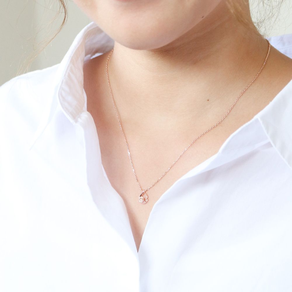 【ザ・キッス】DI-SN1847CB ディズニー映画「美女と野獣」 / シルバー ネックレス