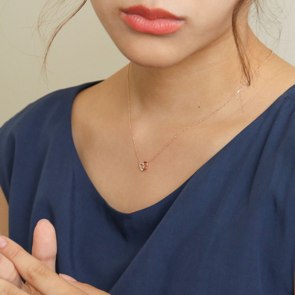 【ザ・キッス】DI-PN1816YSP ディズニープリンセス ベル / ピンクゴールド ネックレス